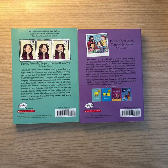 Raima Telgemeier Guts and Smile Paperback Book Set of 2 - Picture 4 of 4